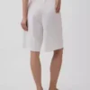 Pantaloncini in misto lino a vita bassa da 9"