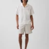 Pantaloncini in misto lino e cotone da 7,5"