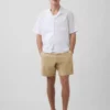 Pantaloncini in misto lino e cotone da 7,5"