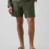 Pantaloncini in misto lino e cotone da 7,5"