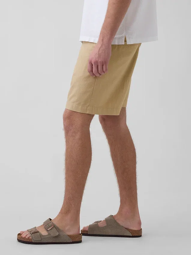Pantaloncini in misto lino e cotone da 7,5"