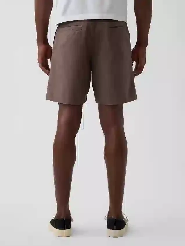 Pantaloncini in misto lino e cotone da 7,5"