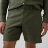 Pantaloncini in misto lino e cotone da 7,5"