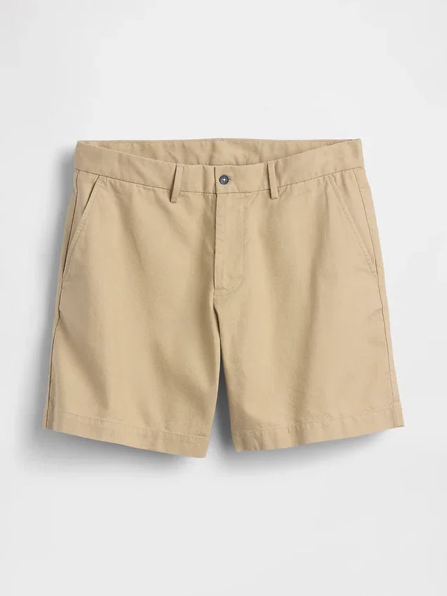 Pantaloncini in misto lino e cotone da 7,5"