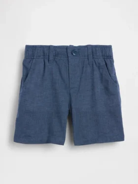 Pantaloncini in misto lino e cotone per neonato & bebè