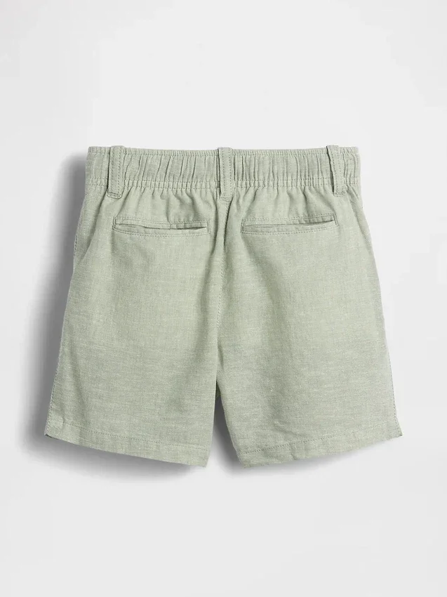 Pantaloncini in misto lino e cotone per neonato & bebè