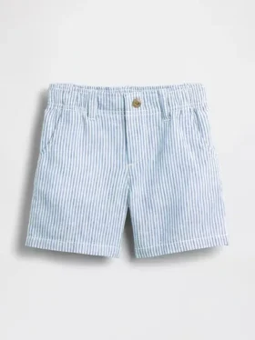 Pantaloncini in misto lino e cotone per neonato & bebè