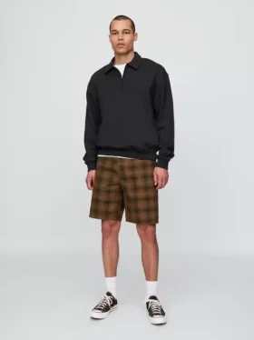 Pantaloncini in tela a quadri