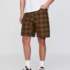 Pantaloncini in tela a quadri