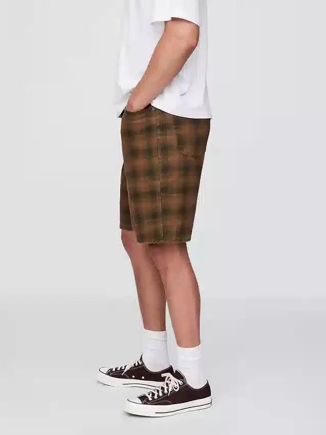Pantaloncini in tela a quadri