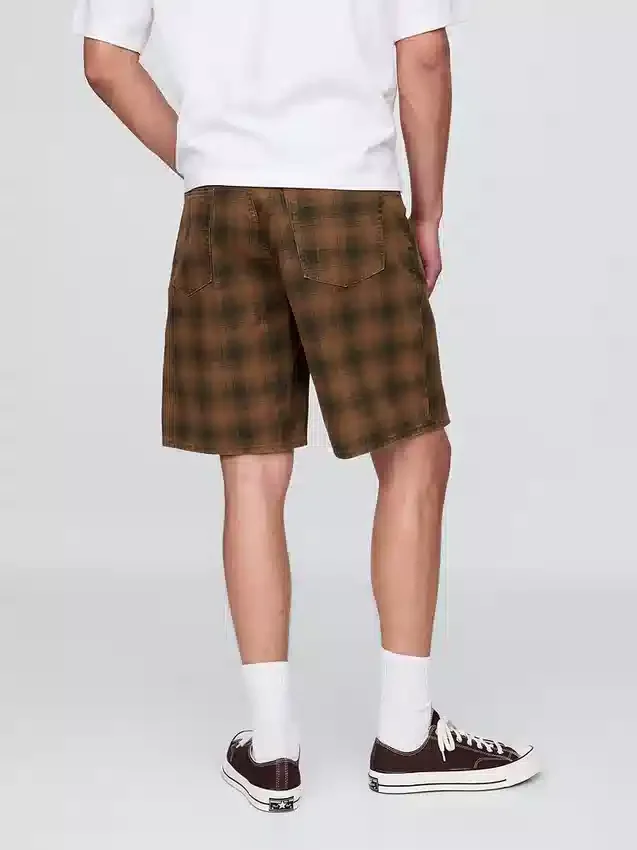 Pantaloncini in tela a quadri