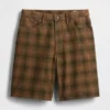 Pantaloncini in tela a quadri
