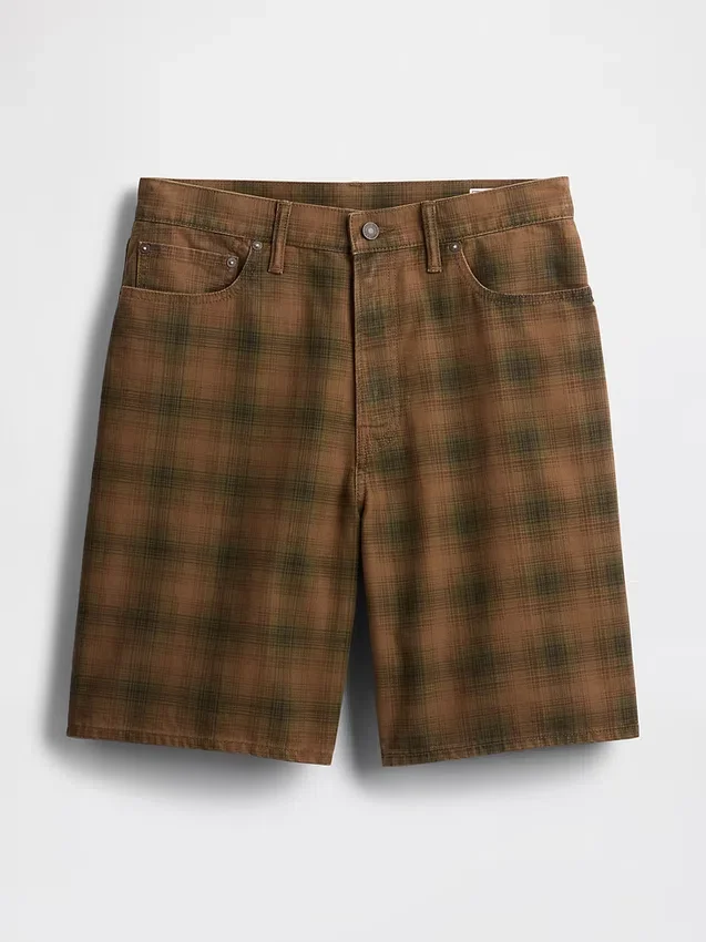 Pantaloncini in tela a quadri