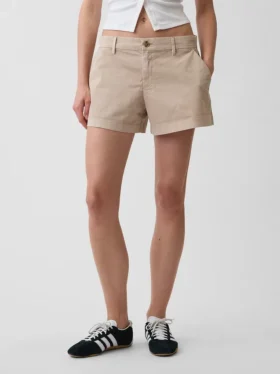 Pantaloncini kaki a vita media