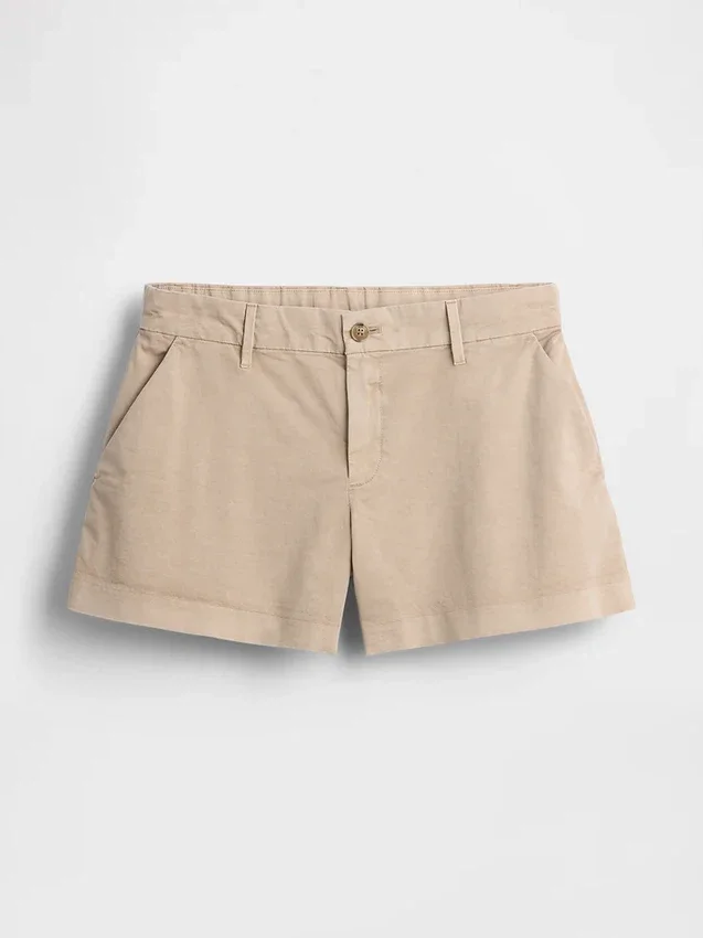 Pantaloncini kaki a vita media