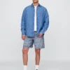 Pantaloncini larghi in denim a quadri stile anni ’90