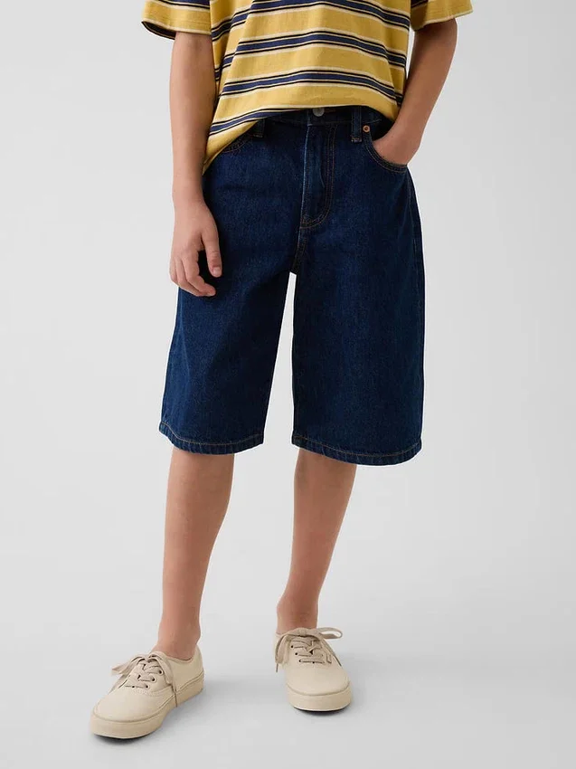 Pantaloncini larghi in denim per bambini