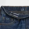 Pantaloncini larghi in denim ultrasoft con elastico in vita per neonato & bebè