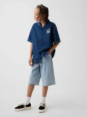 Pantaloncini larghi in denim ultrasoft per bambini