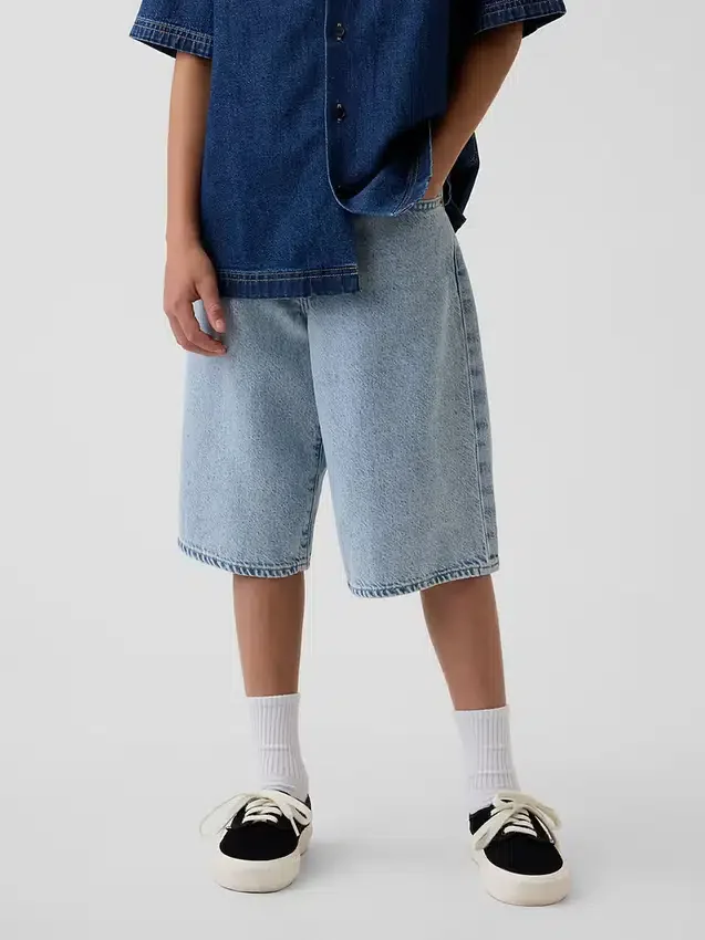 Pantaloncini larghi in denim ultrasoft per bambini