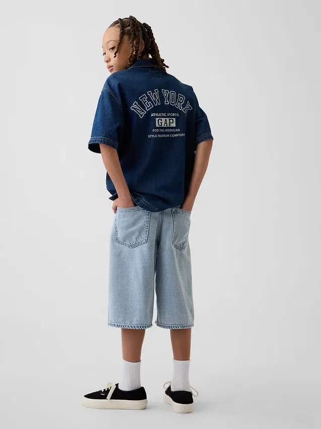 Pantaloncini larghi in denim ultrasoft per bambini