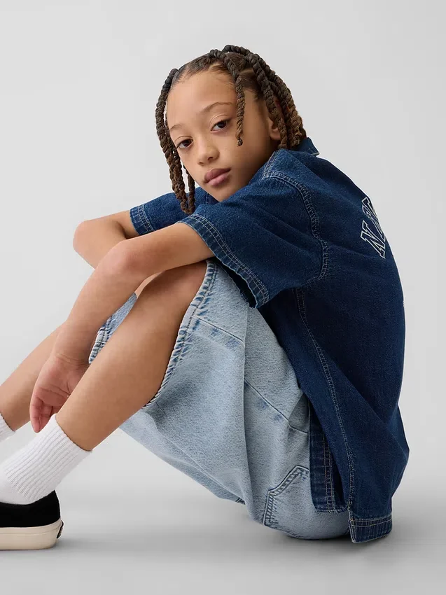 Pantaloncini larghi in denim ultrasoft per bambini