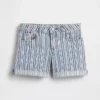 Pantaloncini midi in denim a righe per bambini