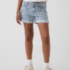 Pantaloncini midi in denim a righe per bambini