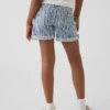 Pantaloncini midi in denim a righe per bambini