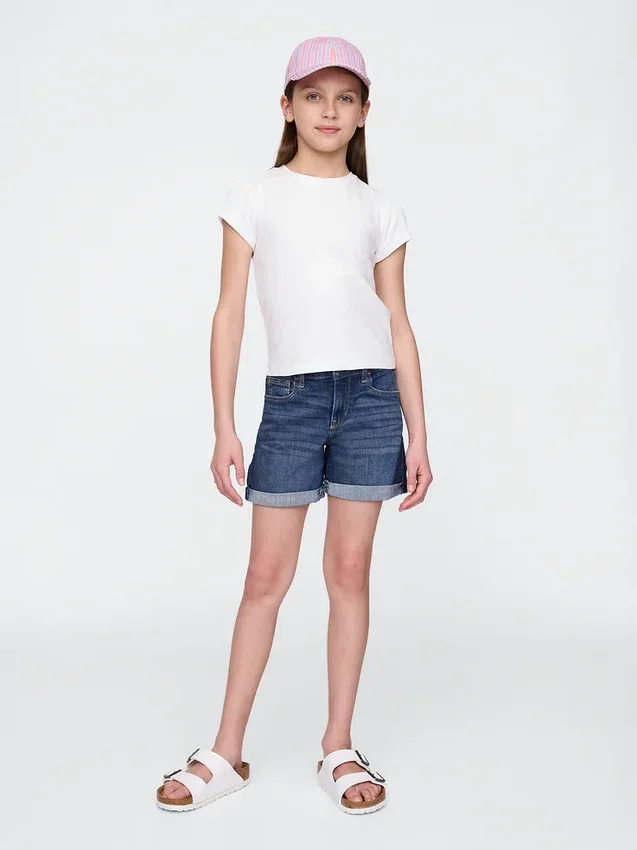 Pantaloncini midi in denim per bambini