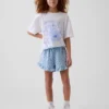 Pantaloncini per bambini in garza di cotone con volant