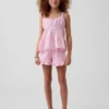 Pantaloncini per bambini in garza di cotone con volant