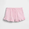 Pantaloncini per bambini in garza di cotone con volant