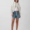Pantaloncini premaman comodi in denim ultra morbido con pannello intero