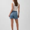 Pantaloncini premaman comodi in denim ultra morbido con pannello intero