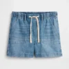 Pantaloncini premaman comodi in denim ultra morbido con pannello intero