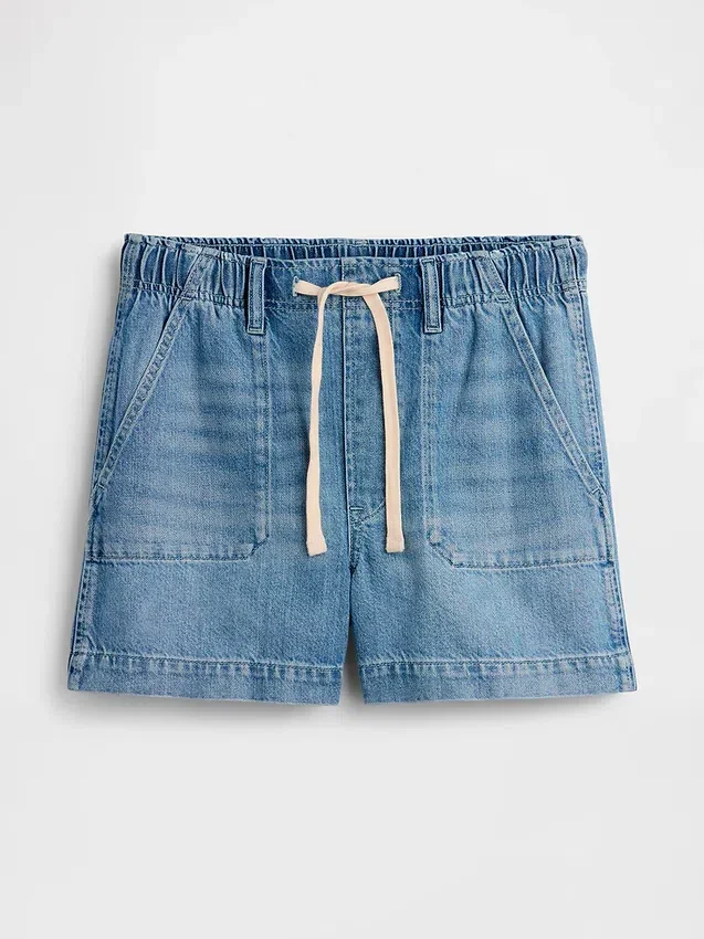 Pantaloncini premaman comodi in denim ultra morbido con pannello intero