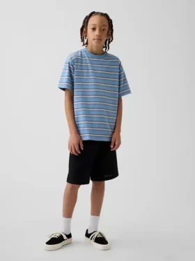 Pantaloncini sportivi in rete da bambino da 8"