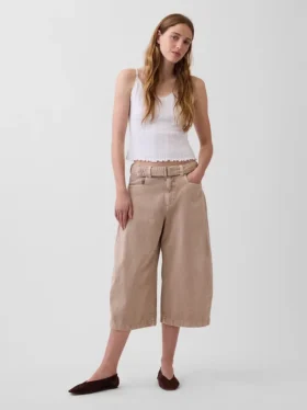 Pantaloni a campana con cintura a vita media