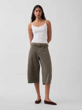 Pantaloni a campana con cintura a vita media