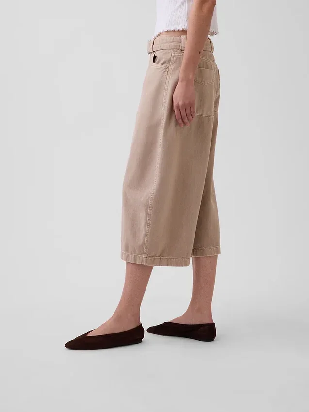 Pantaloni a campana con cintura a vita media
