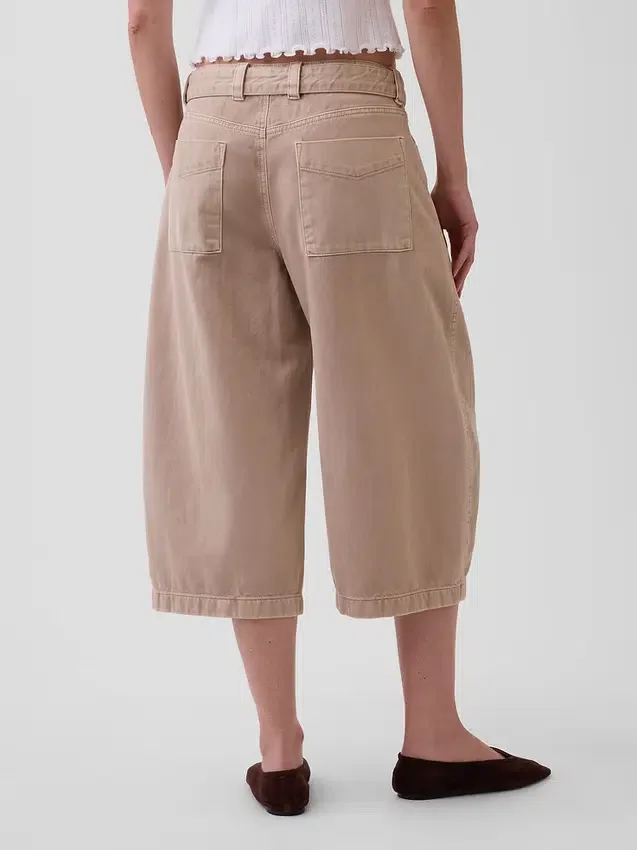 Pantaloni a campana con cintura a vita media