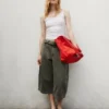 Pantaloni a campana con cintura a vita media