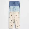 Pantaloni a elastico in cotone biologico Baby First Favorites (confezione da 3)