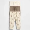 Pantaloni a elastico in cotone biologico Baby First Favorites (confezione da 3)
