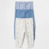 Pantaloni a elastico in cotone biologico Baby First Favorites (confezione da 3)