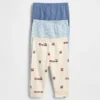 Pantaloni a elastico in cotone biologico Baby First Favorites (confezione da 3)
