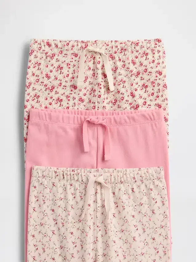 Pantaloni a elastico in cotone biologico Baby First Favorites (confezione da 3)