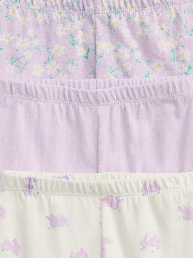 Pantaloni a elastico in cotone biologico Baby First Favorites (confezione da 3)