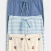 Pantaloni a elastico in cotone biologico Baby First Favorites (confezione da 3)